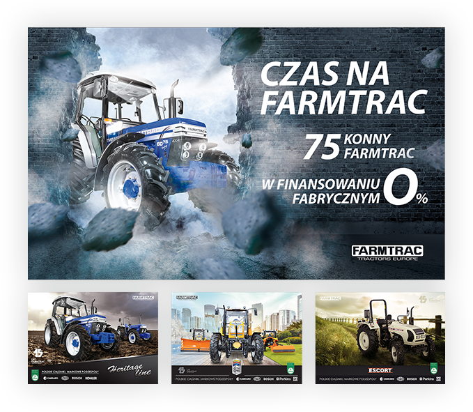Farmtrac - identyfikacja wizualna - Agencja reklamowa | Studio graficzne Angels Advertising