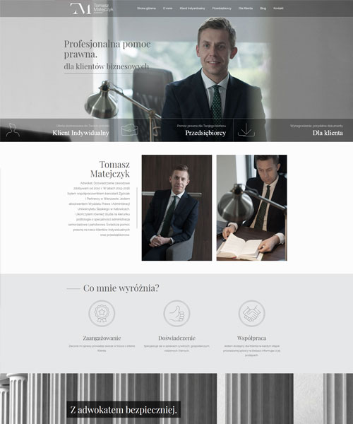 Projekt strony dla Adwokat Chrzanów Adwokat Chrzanów - layout strony internetowej Angels Advertising