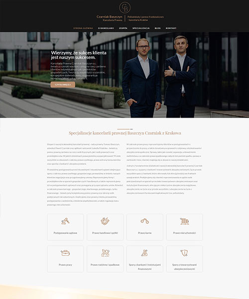 Projekt strony dla CB kancelaria CB kancelaria - layout strony internetowej Angels Advertising