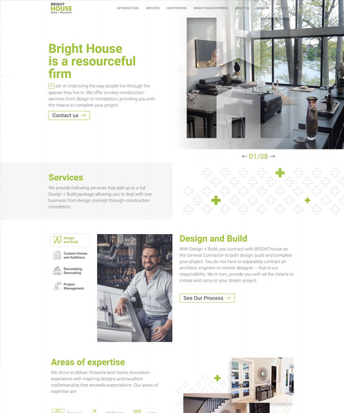 Projekt strony dla Brighthouse Brighthouse - layout strony internetowej Angels Advertising