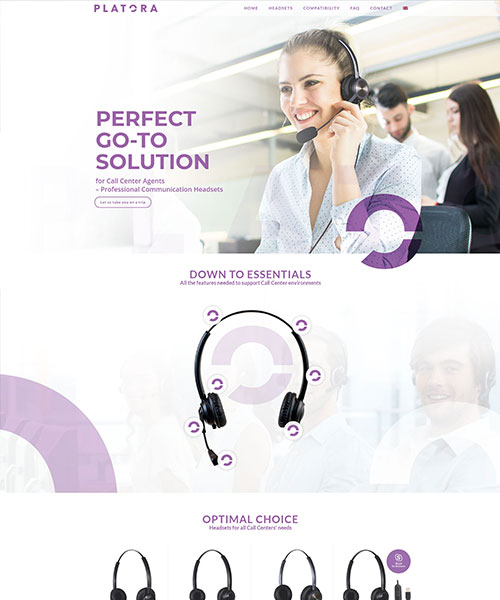 Projekt strony dla Platora Platora - layout strony internetowej Angels Advertising