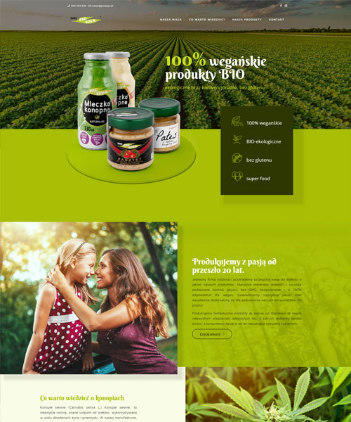 Projekt strony dla Prosoya Prosoya - layout strony internetowej Angels Advertising