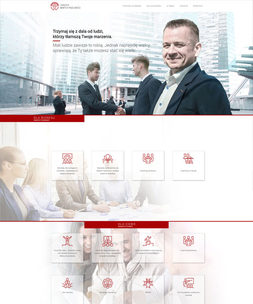 Projekt strony dla Zakątek nowych możliwości Zakątek nowych możliwości - layout strony internetowej Angels Advertising